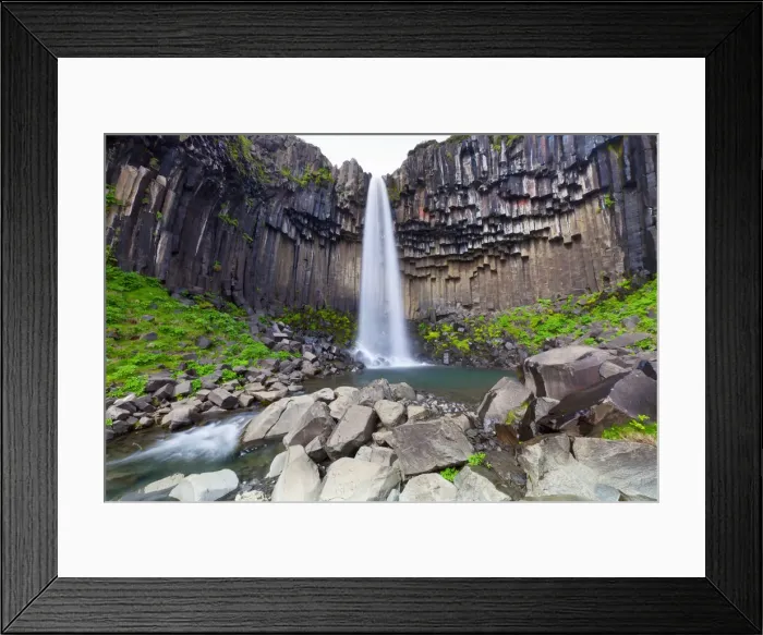 Framed Print : Svartifoss Waterfall, Skaftafell National Park, Iceland