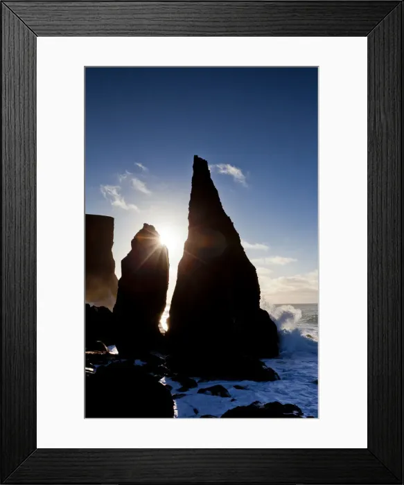 Framed Print : Sea Stacks at Reykjanes Peninsula, Iceland