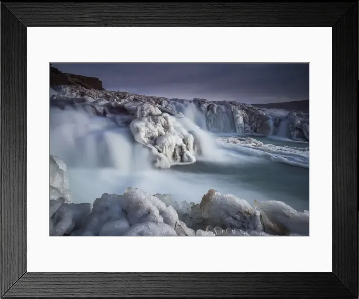 Framed Print : Gullfoss Waterfall in Winter, Iceland Framed Print : Gullfoss Waterfall in Winter, Iceland
