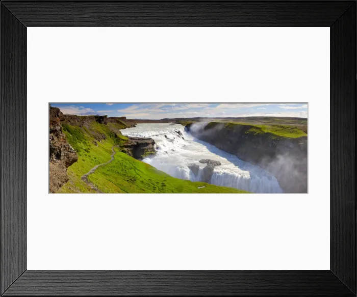 Framed Print : Gullfoss Waterfall, Iceland Framed Print : Gullfoss Waterfall, Iceland