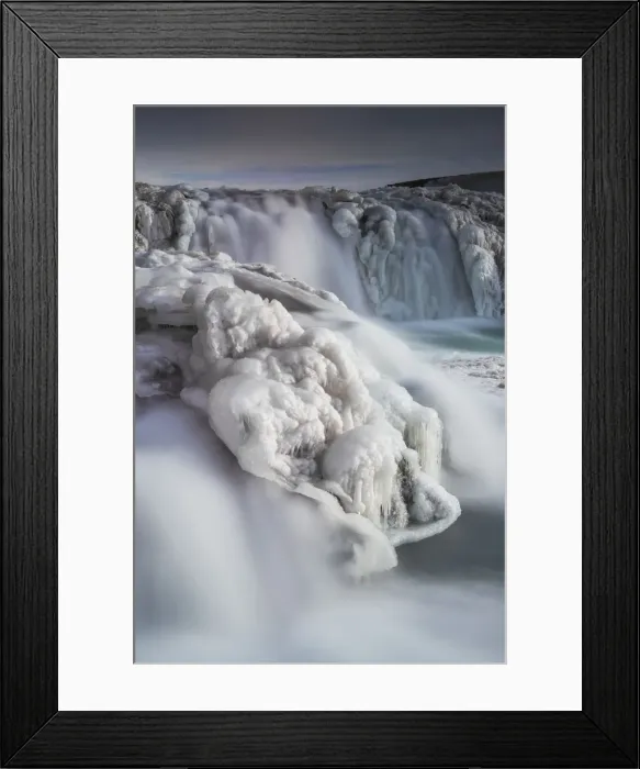 Framed Print : Gullfoss Waterfall in Winter, Iceland