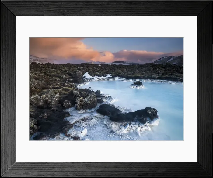 Framed Print : Blue Lagoon at Sunset, Iceland