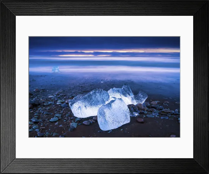 Framed Print : Ice on Jokulsarlon Beach, Iceland