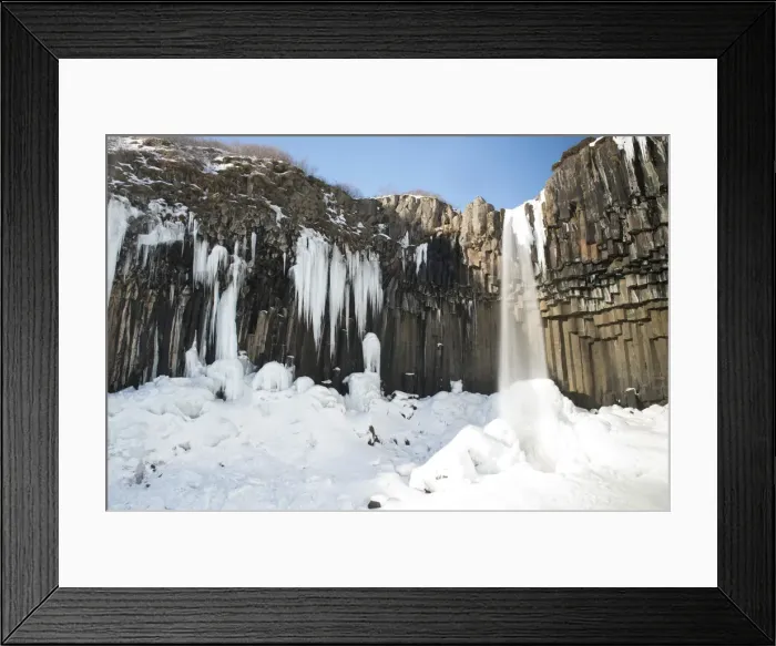 Framed Print : Svartifoss in Winter, Iceland Framed Print : Svartifoss in Winter, Iceland
