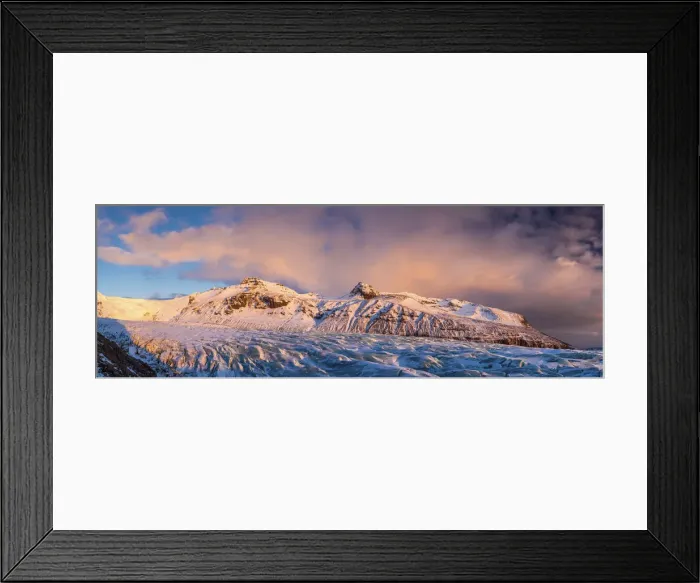Framed Print : Svinafellsjokull Glacier at Sunset, Iceland Framed Print : Svinafellsjokull Glacier at Sunset, Iceland