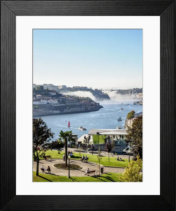 Framed Print : View over Jardim do Morro towards Douro River, Vila Nova de Gaia, Porto, Portugal Framed Print : View over Jardim do Morro towards Douro River, Vila Nova de Gaia, Porto, Portugal