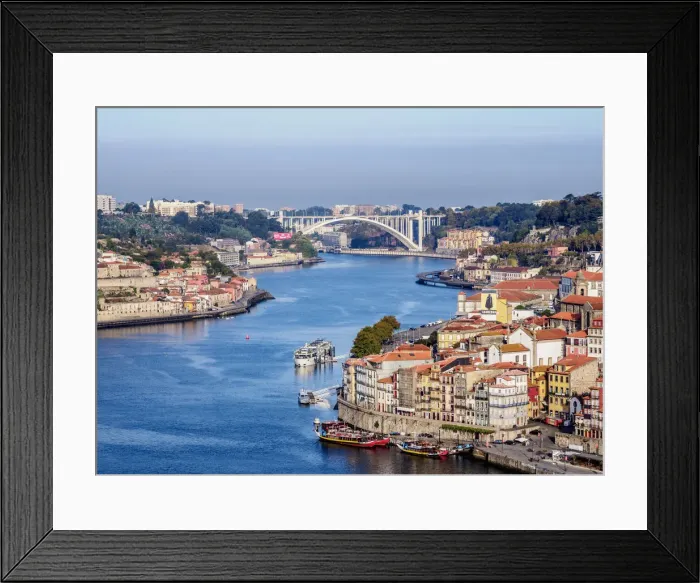 Framed Print : Douro River, elevated view, Porto, Portugal