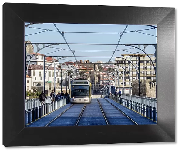 Metro do Porto at Dom Luis I Bridge, Porto, Portugal