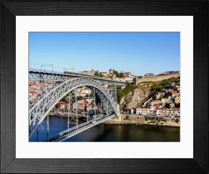 Framed Print : Dom Luis I Bridge, elevated view, Porto, Portugal Framed Print : Dom Luis I Bridge, elevated view, Porto, Portugal