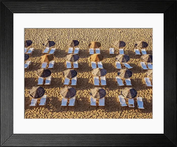Framed Print : Sunbeds on Pescadores Beach, Albufeira, Algarve, Portugal Framed Print : Sunbeds on Pescadores Beach, Albufeira, Algarve, Portugal