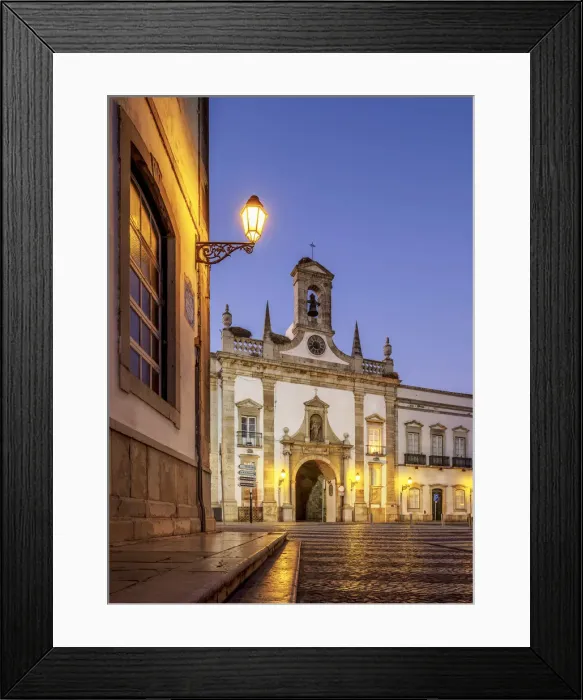 Framed Print : Arco da Vila at dawn, Faro, Algarve, Portugal Framed Print : Arco da Vila at dawn, Faro, Algarve, Portugal
