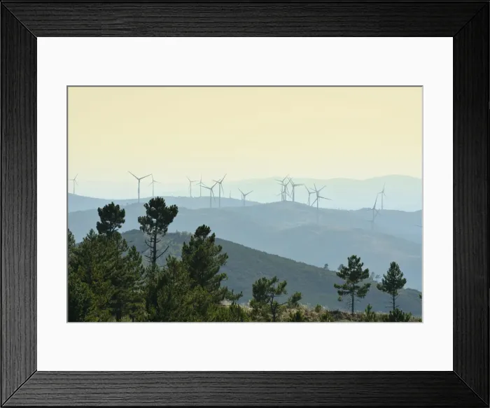 Framed Print : Wind generators in the Gardunha mountain range. Beira Baixa, Portugal Framed Print : Wind generators in the Gardunha mountain range. Beira Baixa, Portugal