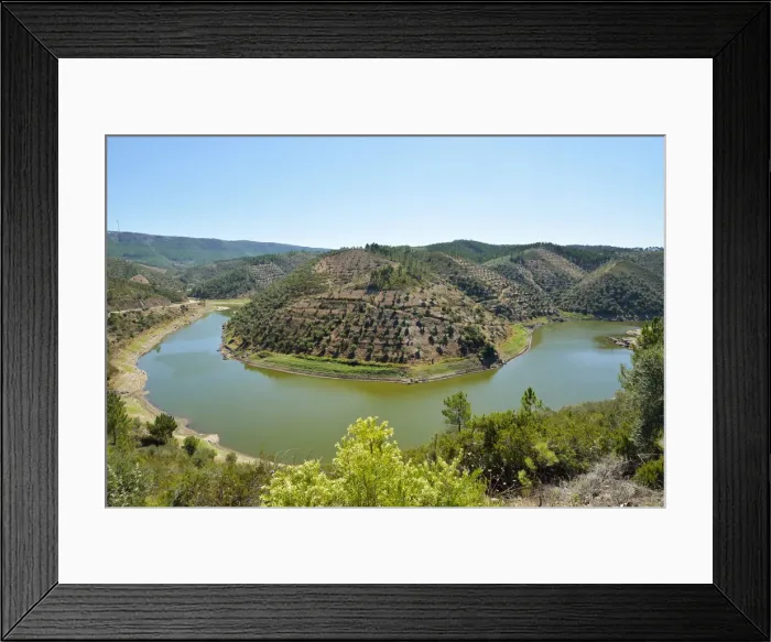 Framed Print : Ocreza river near the traditional village of Foz do Cobrao Framed Print : Ocreza river near the traditional village of Foz do Cobrao