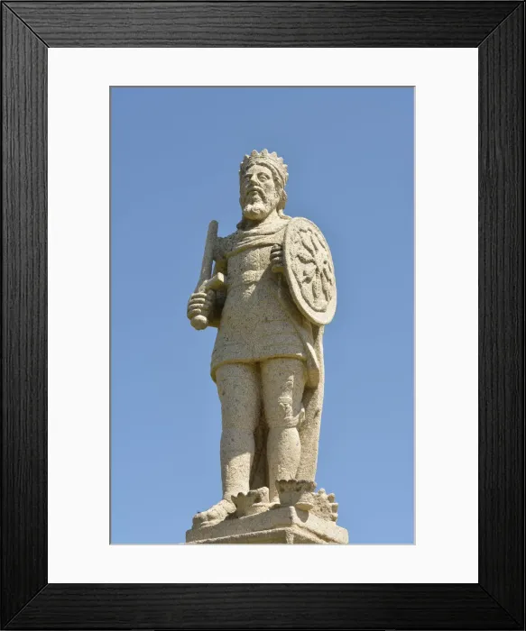 Framed Print : Statue of the King Dom Afonso Henriques, the founder of Portugal, in the gardens of Framed Print : Statue of the King Dom Afonso Henriques, the founder of Portugal, in the gardens of