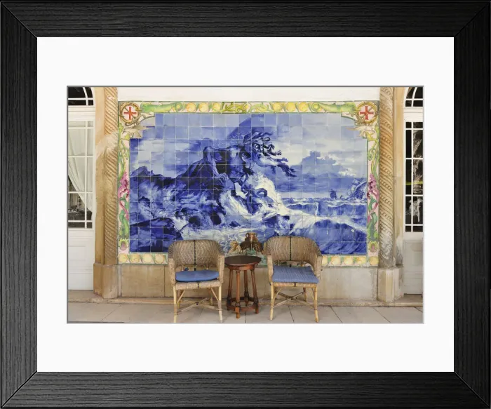 Framed Print : Tiles representing the giant Adamastor by Jorge Colaco. Bussaco Palace Hotel, Portugal Framed Print : Tiles representing the giant Adamastor by Jorge Colaco. Bussaco Palace Hotel, Portugal