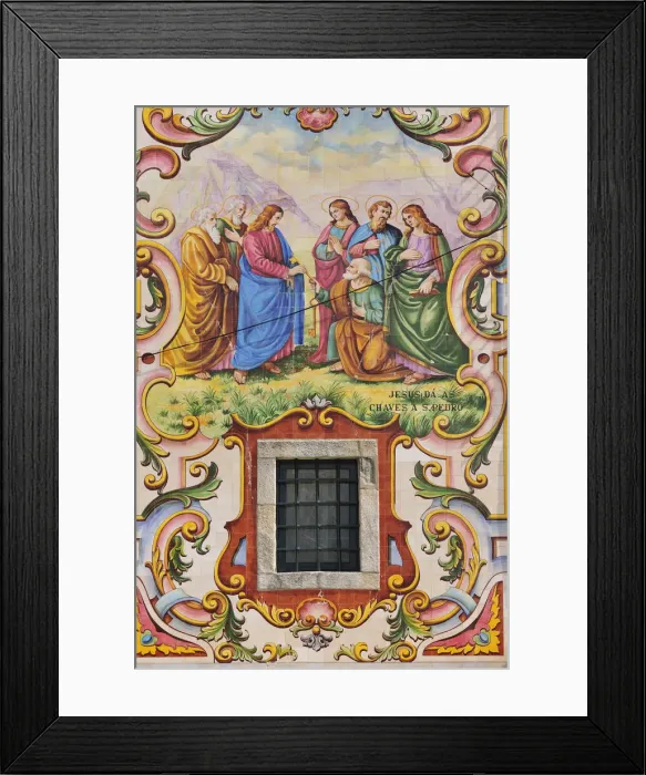 Framed Print : Church in Valega, Ovar. Tiles from Aleluia atelier, Aveiro (1960). Portugal Framed Print : Church in Valega, Ovar. Tiles from Aleluia atelier, Aveiro (1960). Portugal