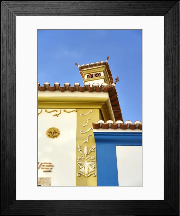 Framed Print : Detail of a traditional house. Ericeira, Portugal
