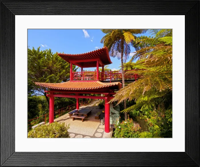 Framed Print : Portugal, Madeira, Funchal, Monte, view of the Oriental Gardens in the Monte Palace Framed Print : Portugal, Madeira, Funchal, Monte, view of the Oriental Gardens in the Monte Palace