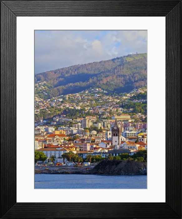 Framed Print : Portugal, Madeira, Funchal, Cityscape of Funchal viewed from the sea Framed Print : Portugal, Madeira, Funchal, Cityscape of Funchal viewed from the sea