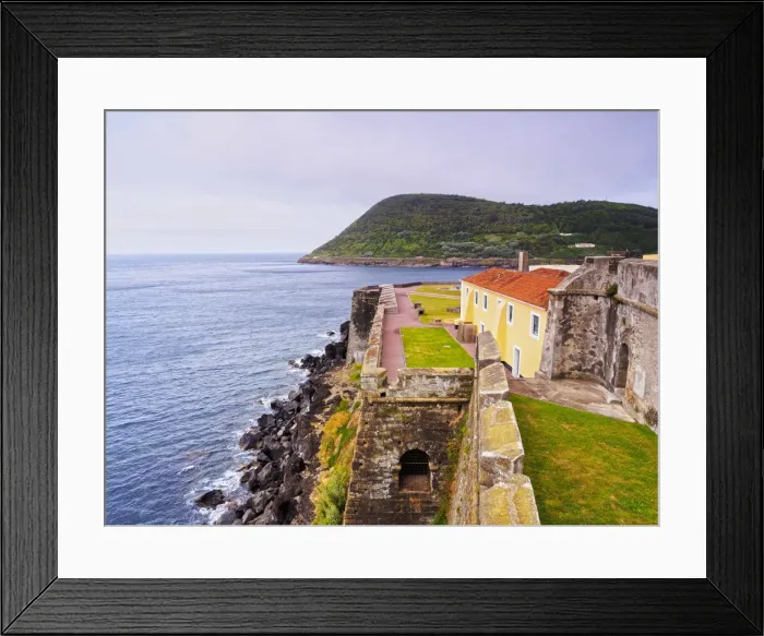 Framed Print : Portugal, Azores, Terceira, Angra do Heroismo, View of the Fort Sao Sebastiao Framed Print : Portugal, Azores, Terceira, Angra do Heroismo, View of the Fort Sao Sebastiao