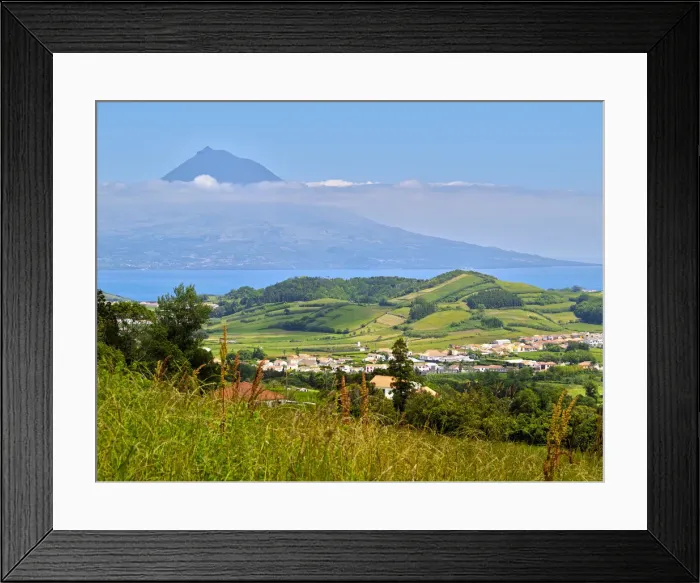 Framed Print : Portugal, Azores, Faial, Landscape of central part of Faial Island with Mount Pico Framed Print : Portugal, Azores, Faial, Landscape of central part of Faial Island with Mount Pico
