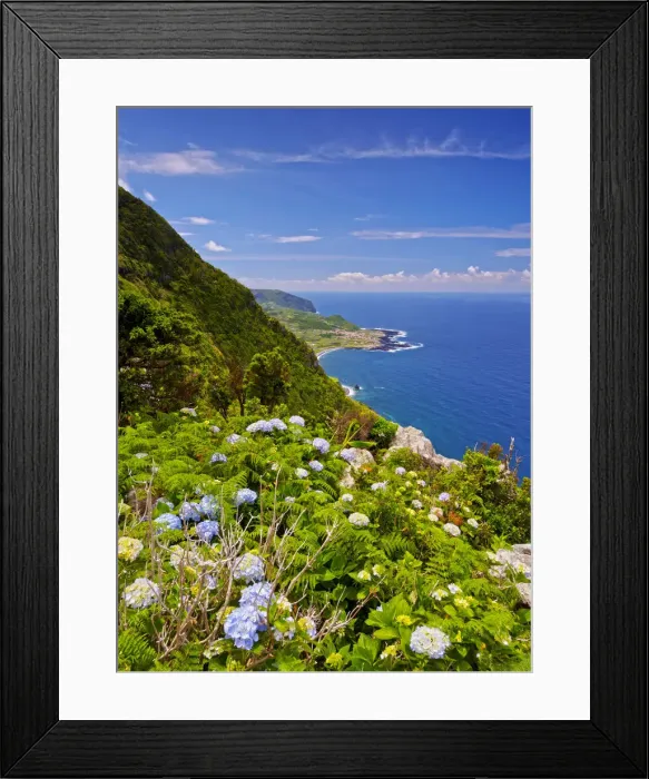 Framed Print : Portugal, Azores, Flores, View towards Faja Grande Framed Print : Portugal, Azores, Flores, View towards Faja Grande