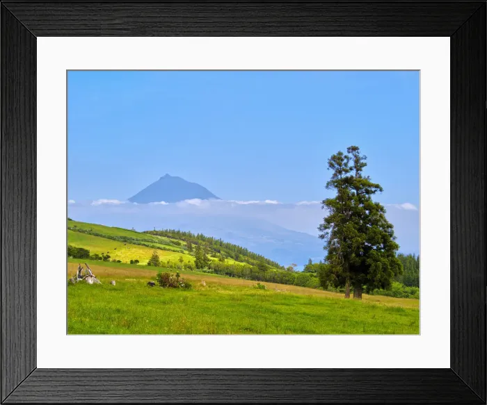Framed Print : Portugal, Azores, Faial, Landscape of central part of Faial Island with Mount Pico Framed Print : Portugal, Azores, Faial, Landscape of central part of Faial Island with Mount Pico