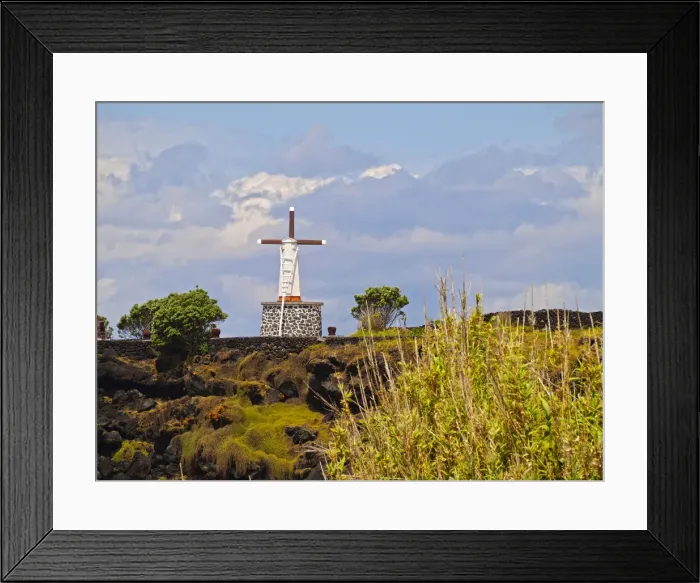 Framed Print : Portugal, Azores, Sao Jorge, Manadas, Traditional Windmill