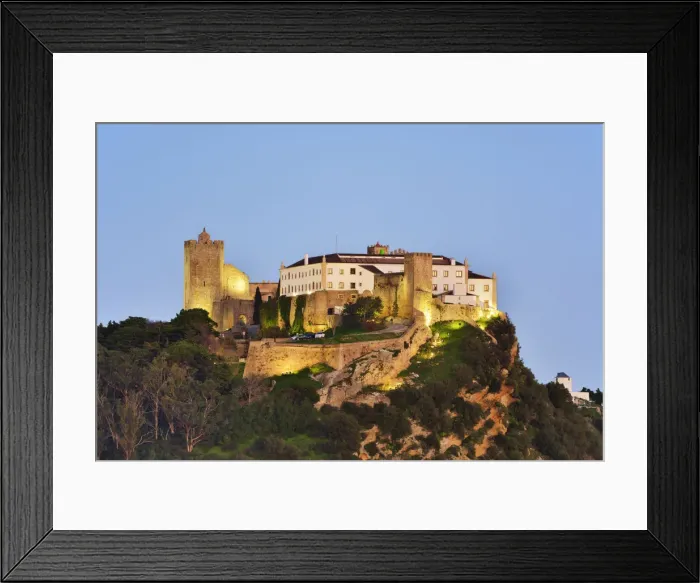 Framed Print : The 12th century castle of Palmela and the Pousada (Hotel) at twilight Framed Print : The 12th century castle of Palmela and the Pousada (Hotel) at twilight