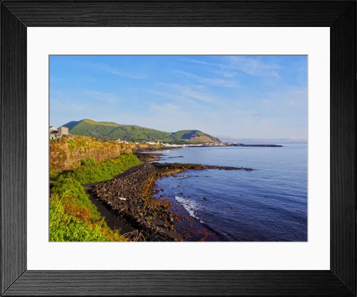 Framed Print : Portugal, Azores, Graciosa, Sao Mateus da Praia, View of the coast near Praia during Framed Print : Portugal, Azores, Graciosa, Sao Mateus da Praia, View of the coast near Praia during