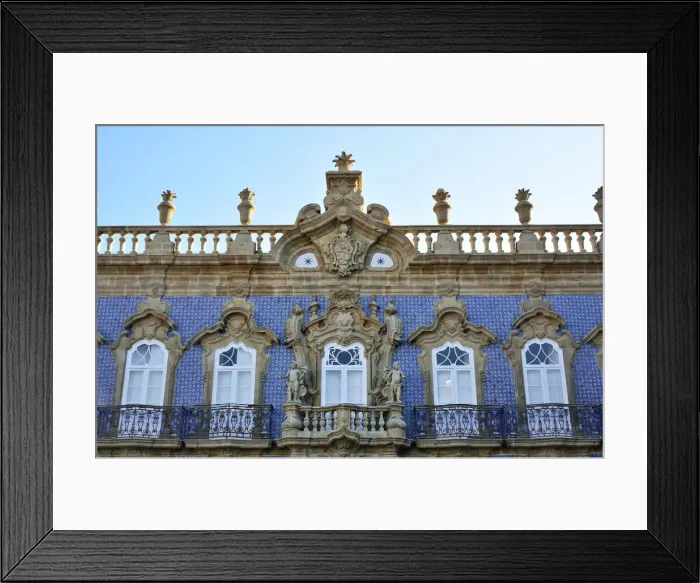 Framed Print : Windows of a palace in Braga. Minho, Portugal Framed Print : Windows of a palace in Braga. Minho, Portugal