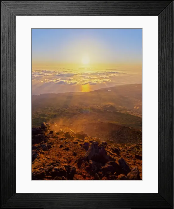 Framed Print : Portugal, Azores, Pico, Sunrise viewed from the top of the Mount Pico Framed Print : Portugal, Azores, Pico, Sunrise viewed from the top of the Mount Pico