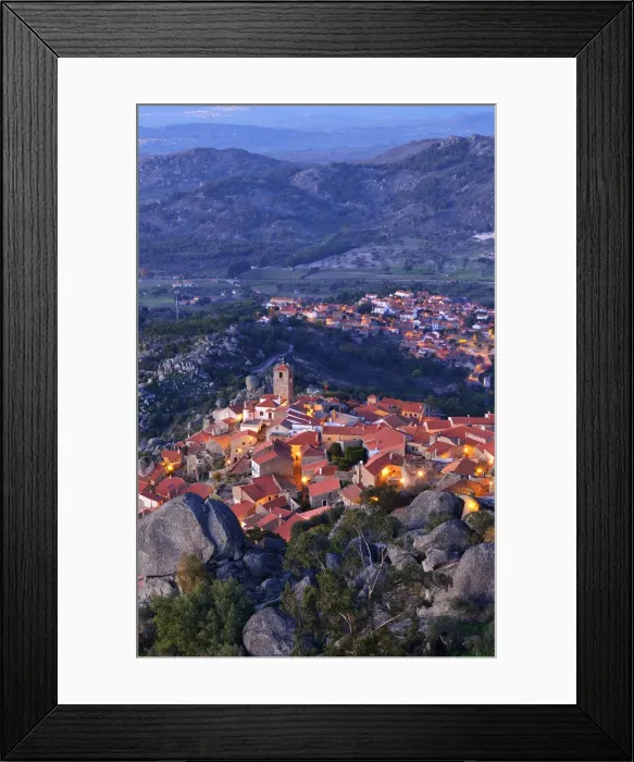 Framed Print : The medieval and historic village of Monsanto at dusk. Portugal Framed Print : The medieval and historic village of Monsanto at dusk. Portugal