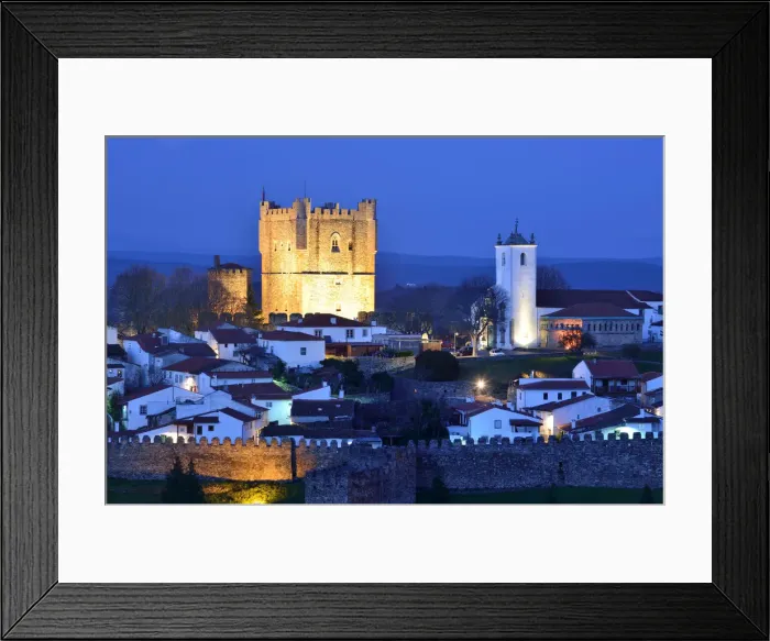 Framed Print : The castle and the 12th century medieval citadel of Braganca at dusk. Tras-os-Montes Framed Print : The castle and the 12th century medieval citadel of Braganca at dusk. Tras-os-Montes