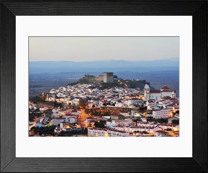 Framed Print : The historical village of Castelo de Vide at twilight. Alentejo, Portugal Framed Print : The historical village of Castelo de Vide at twilight. Alentejo, Portugal
