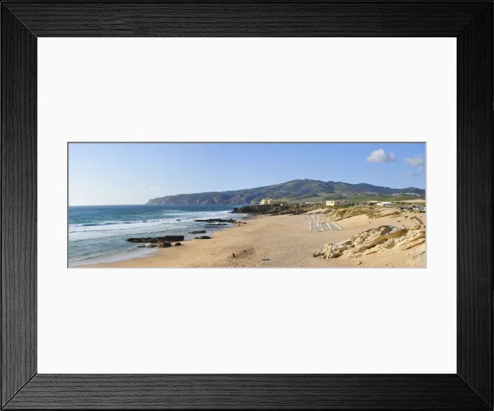 Framed Print : Guincho beach and Serra de Sintra. Cascais, Portugal
