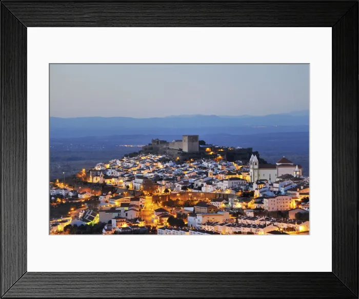 Framed Print : The historical village of Castelo de Vide at twilight. Alentejo, Portugal Framed Print : The historical village of Castelo de Vide at twilight. Alentejo, Portugal