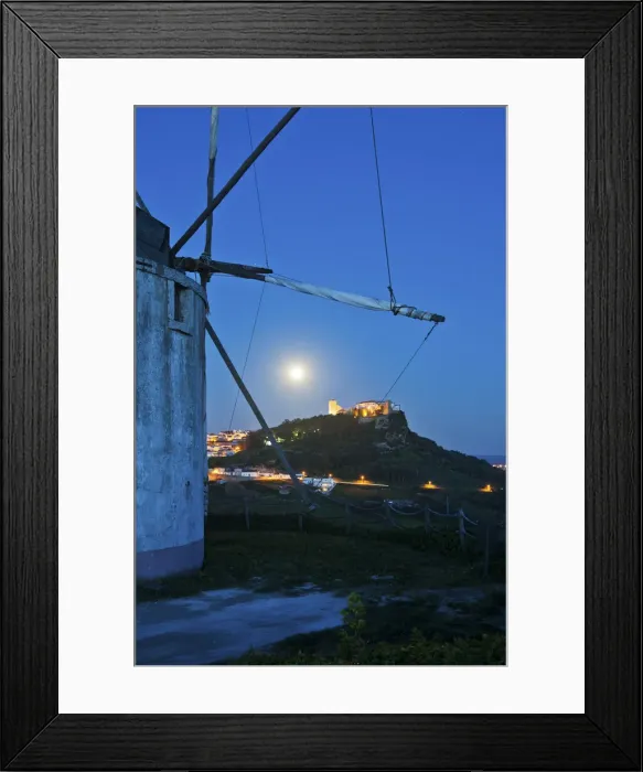 Framed Print : Traditional windmills at the Serra do Louro in the Arrabida Natural Park Framed Print : Traditional windmills at the Serra do Louro in the Arrabida Natural Park