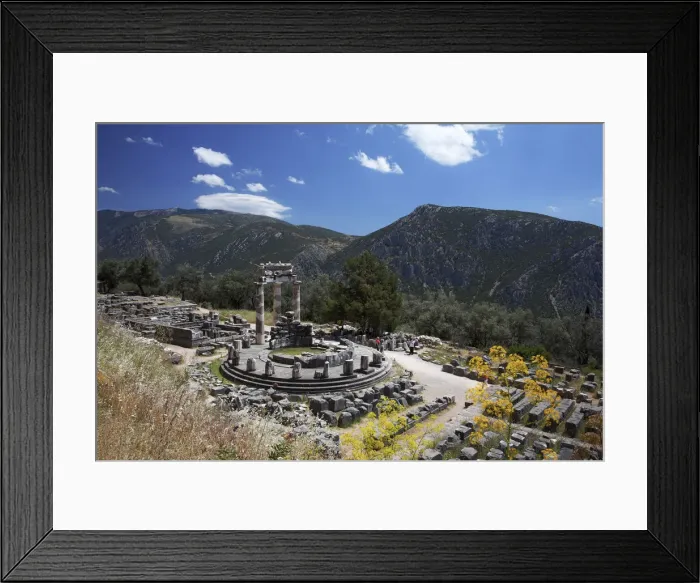 Framed Print : View over Temple of Venus, Delphi, Greece