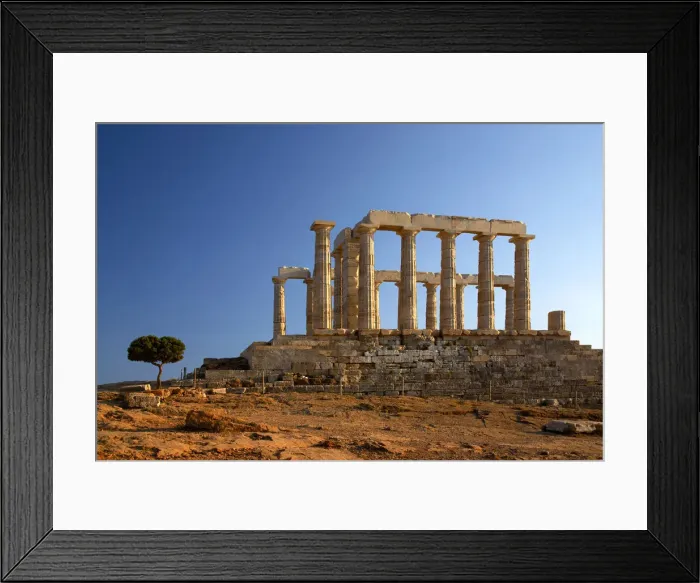 Framed Print : Temple of Poseidon, Sounio, Greece