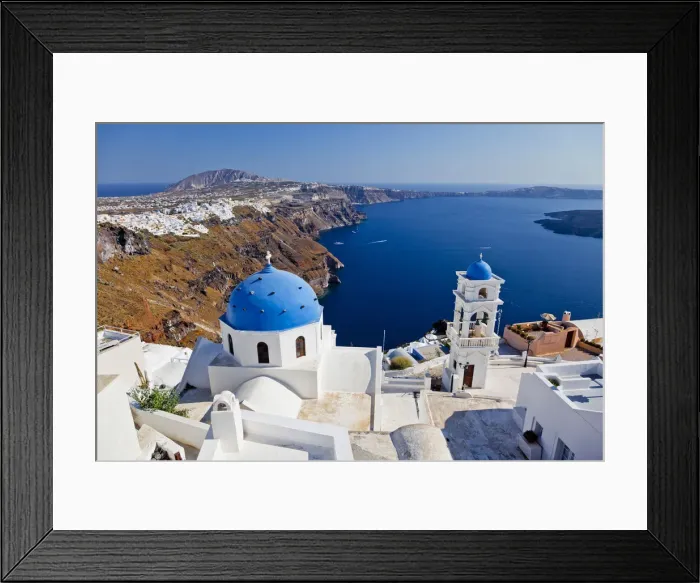 Framed Print : Greek Orthodox Church, Fira, Santorini, Cyclade Islands, Greece Framed Print : Greek Orthodox Church, Fira, Santorini, Cyclade Islands, Greece