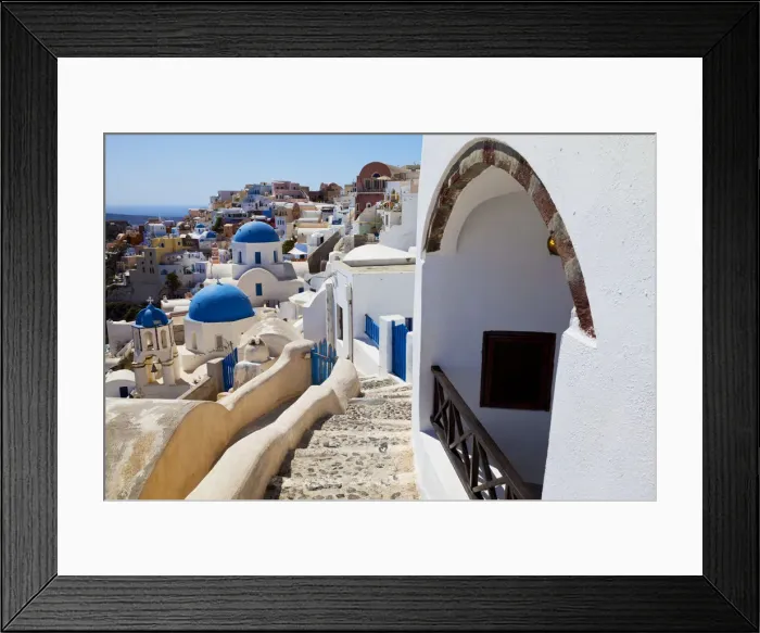 Framed Print : Steps to Oia, Santorini, Cyclade Islands, Greece Framed Print : Steps to Oia, Santorini, Cyclade Islands, Greece