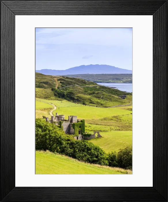 Framed Print : Europe, Dublin, Ireland, Clifden castle along the scenic Sky road in Connemara Framed Print : Europe, Dublin, Ireland, Clifden castle along the scenic Sky road in Connemara