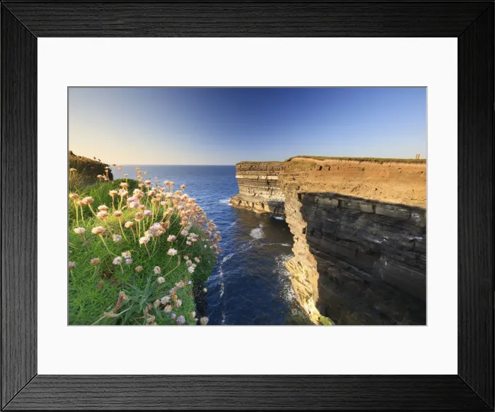 Framed Print : Europe, Ireland, Downpatrick head sea stack at sunset Framed Print : Europe, Ireland, Downpatrick head sea stack at sunset