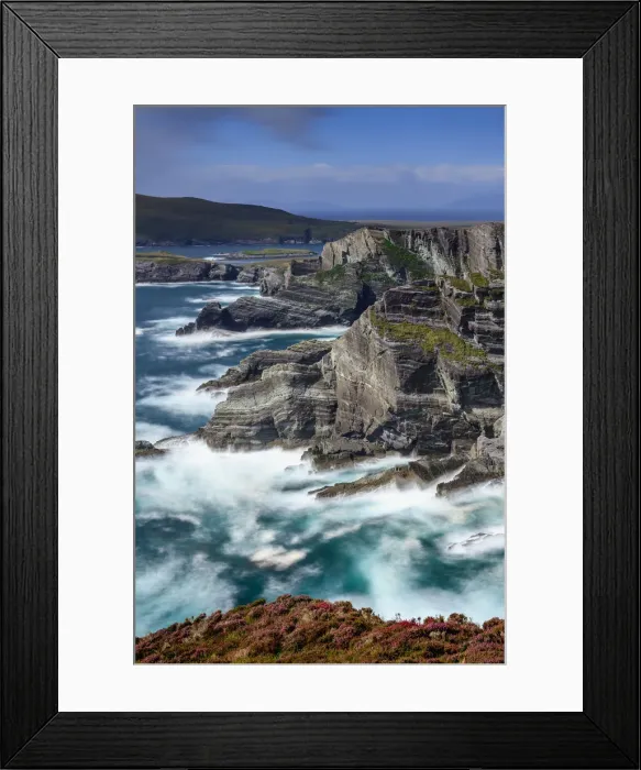 Framed Print : Europe, Kerry cliffs near Portmagee at sunset Framed Print : Europe, Kerry cliffs near Portmagee at sunset