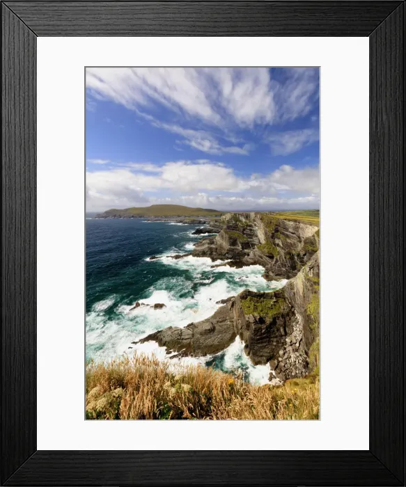 Framed Print : Europe, Kerry cliffs near Portmagee at sunset Framed Print : Europe, Kerry cliffs near Portmagee at sunset