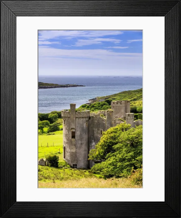 Framed Print : Europe, Dublin, Ireland, Clifden castle along the scenic Sky road in Connemara Framed Print : Europe, Dublin, Ireland, Clifden castle along the scenic Sky road in Connemara