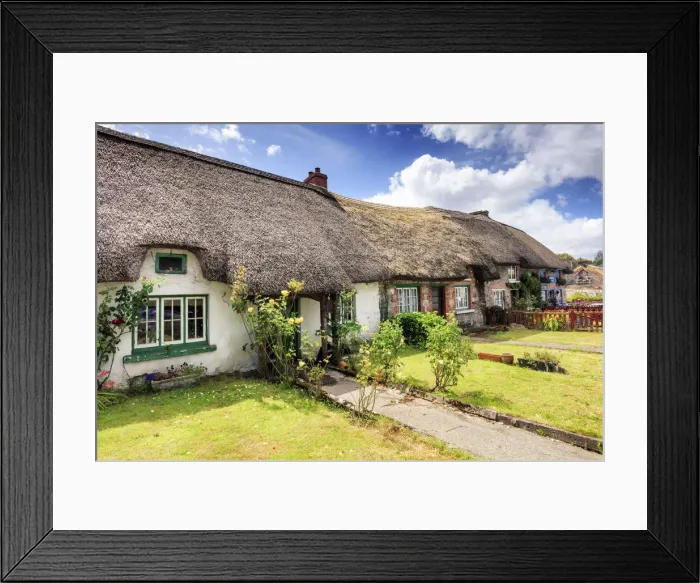 Framed Print : Europe, Dublin, Ireland, traditional cottages with straw roofs in Adare village Framed Print : Europe, Dublin, Ireland, traditional cottages with straw roofs in Adare village