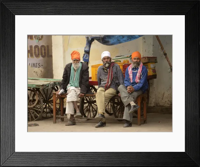 Framed Print : Men in Bharatpur, Rajasthan, India Framed Print : Men in Bharatpur, Rajasthan, India
