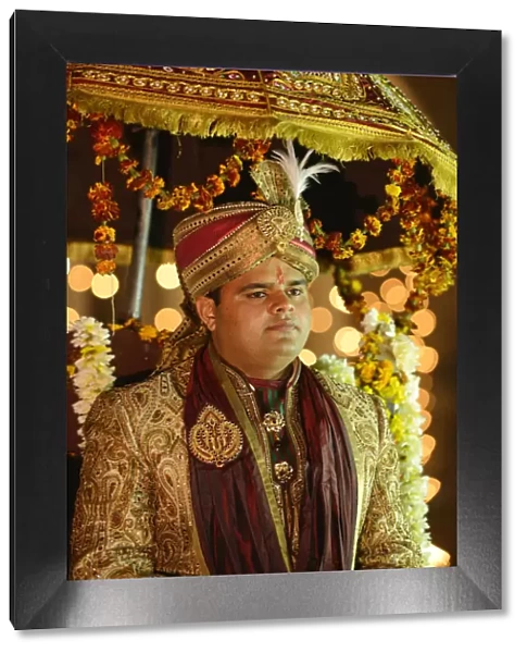 Groom at an Indian Wedding in Bharatpur, Rajasthan, India